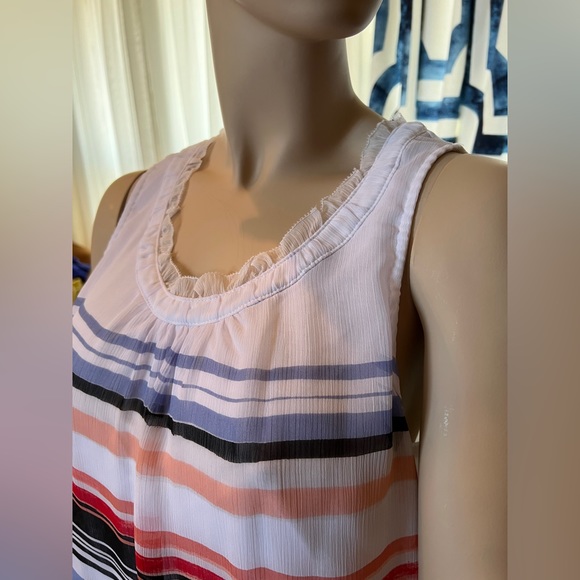 ELLE Multi-Colored Striped Tank Size Large - Picture 4 of 9